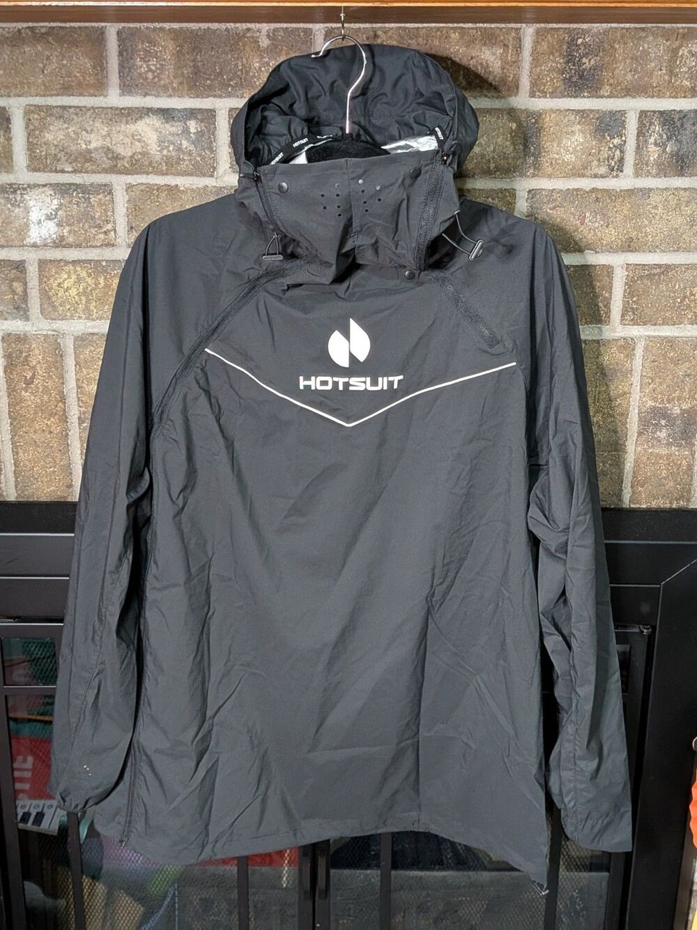 New Wo Tags Men's L Hotsuit Hooded Sauna Jacket Tech Wear Runner Running Workout